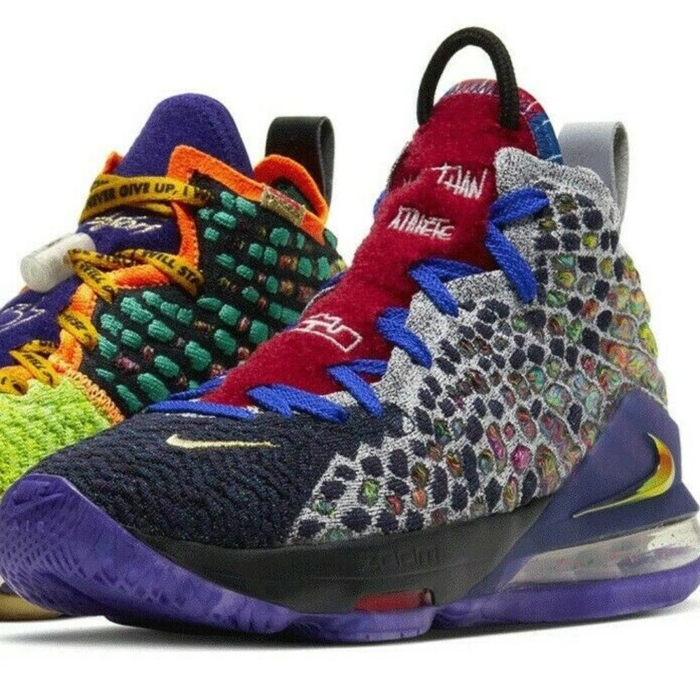 Nike Lebron XVII 17 'What The' CV8079-900 Basketball Sneakers - Picture 1 of 13